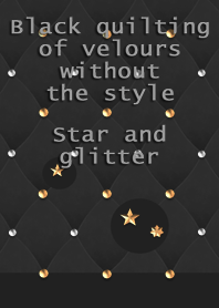 Black quilting of velours,style(Star)