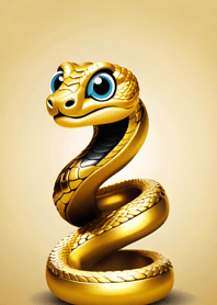 Chibi golden snake   62Db33