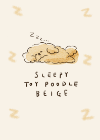 簡單的 昏昏欲睡的玩具貴賓犬 淺褐色的