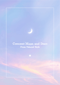 Crescent moon and star #56/Natural style