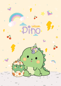 Dino Unicorn Thunder Cute Sweet