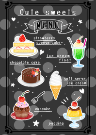 Cute sweets! -black- Revised