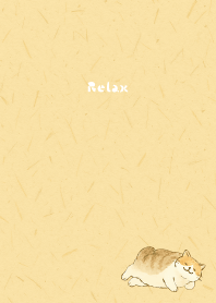 Cats are soothing04 brown & yellow JP