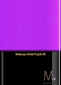 Makeup initial purple M.