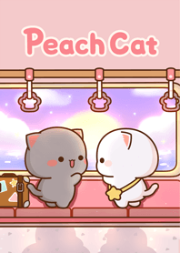 Peach Cat _ Fantasy Train