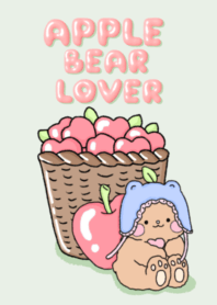 Apple bear lover pastel