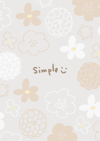 White and beige flower Graige5 Japan