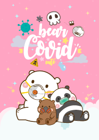 หมีน้อย โควิด-19 สีชมพู