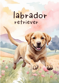 labrador retriever In Flower Theme