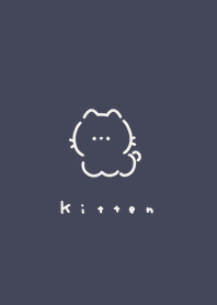 ゆるいねこ。ネイビーとベージュ