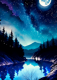 Beautiful starry night view#2191