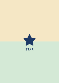 Simple Lucky Star / Navy&Beige GreenBlue