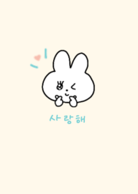 Love rabbit (korea)#ivorygreen