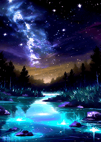 Beautiful starry night view#2969