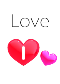 ハート イニシャル "I"