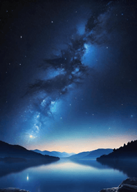 Mountain Night Star Universe cwKUI