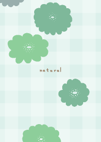 Gingham check flower26 from Japan