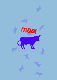 Simple Cow * light blue x Blue