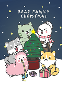 Bear family Christmas