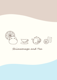 シマエナガと紅茶 -ブルー- ウェーブ