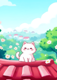Cute Kitten on the Roof V.1