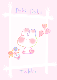 a rabbit with a heart tail