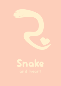 Snake & heart Beige WHT