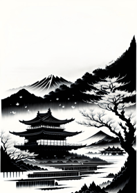 Ukiyo-e Mountains, Seas c652BC