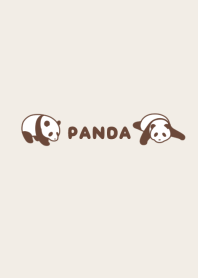 簡單的大熊貓主題[棕色的]