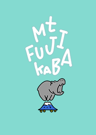 Hippo skater and Mt. Fuji marine blue.
