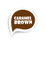 Caramel Brown Button In White V.2
