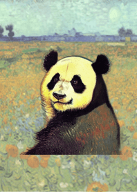 Oil Painting Panda Theme