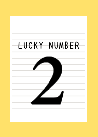 LUCKY NUMBER 2 NOTEBOOK/YELLOW