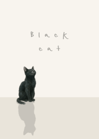 Black cat - soft beige theme
