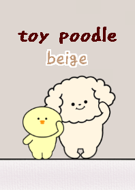 toy poodle dog theme3 beige