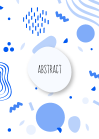 Abstract Hand Drawn White Blue