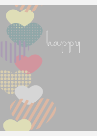 Striped Heart on white