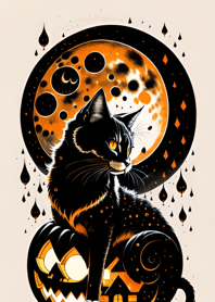cat halloween C6B3cD