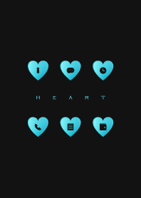 CYAN HEART -black-