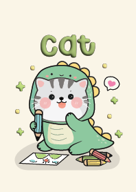 cat dino cute : artist