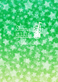 Starry bubbles in the melon soda