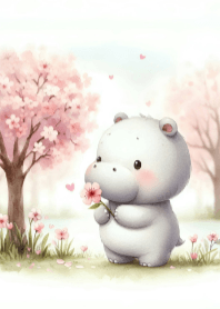 Hippo and Cherry Blossom V.4