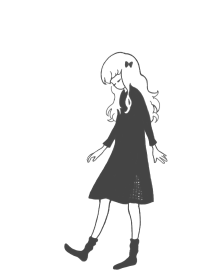-black and white colors girl-