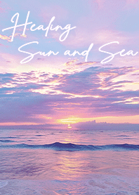 Healing sunset sky and sea 3 - lavender