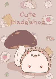 misty cat-Cute Hedgehog mushroom Rose