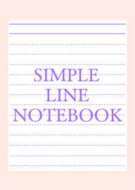 SIMPLE PURPLE LINE NOTEBOOK/LIGHT PINK