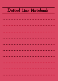 Dotted Line Color Notebook/RED/BEIGE