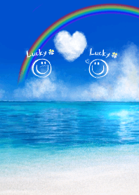 Lucky Smile in the Blue Sea & Rainbow