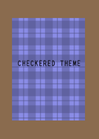 BLUE PURPLE CHECKERED THEMEj-BROWN
