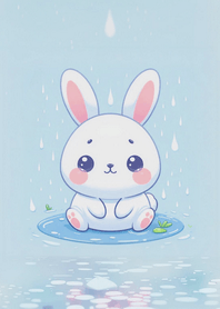 Cute White Bunny 03